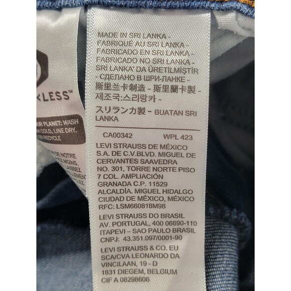 Levi's 726 Flare Jeans Womens 29x32 Blue Denim High Rise Medium Wash Distressed - Picture 9 of 15